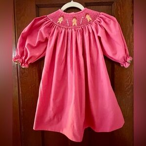 Pretty in Pink Hand Smocked Bishop Dress